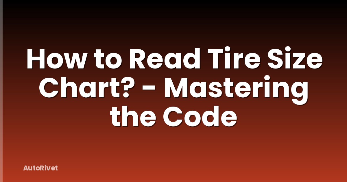 How to Read Tire Size Chart? - Mastering the Code