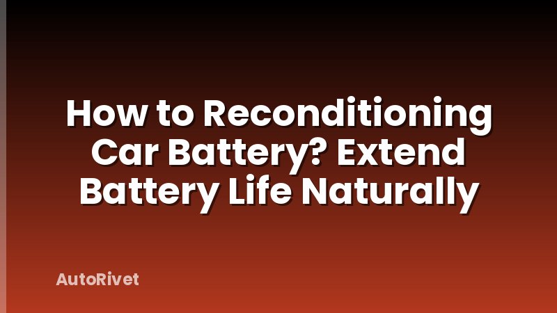 How to Reconditioning Car Battery? Extend Battery Life Naturally