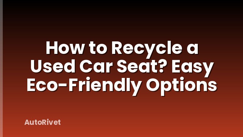 How to Recycle a Used Car Seat? Easy Eco-Friendly Options