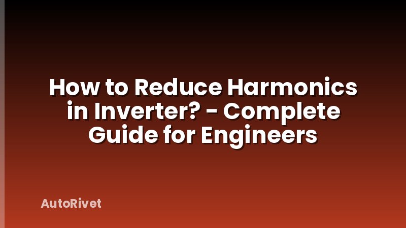 How to Reduce Harmonics in Inverter? - Complete Guide for Engineers