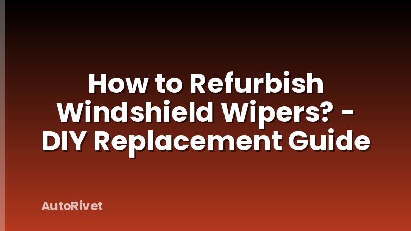 How to Refurbish Windshield Wipers? - DIY Replacement Guide
