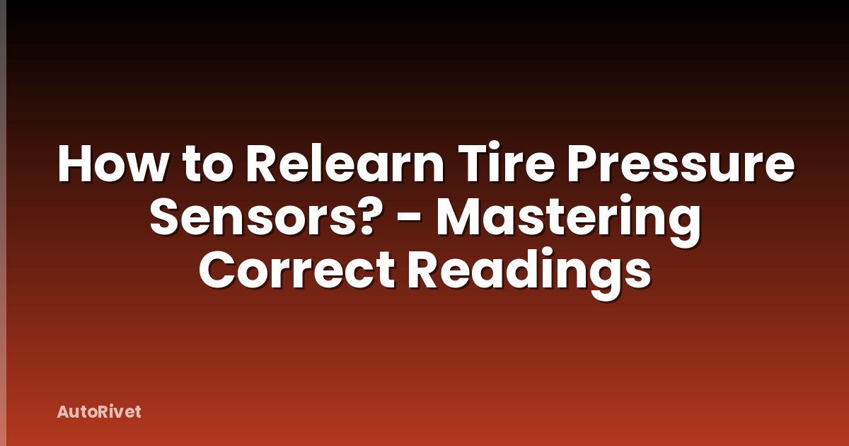 How to Relearn Tire Pressure Sensors? - Mastering Correct Readings