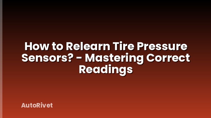 How to Relearn Tire Pressure Sensors? - Mastering Correct Readings
