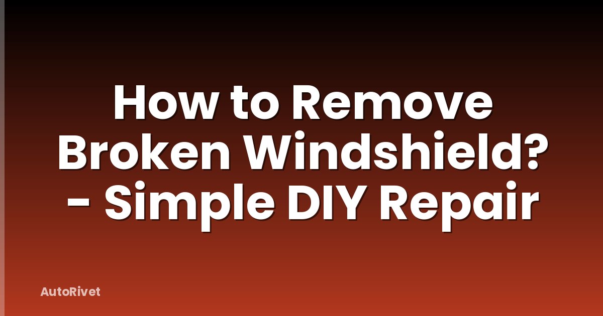 How to Remove Broken Windshield? - Simple DIY Repair