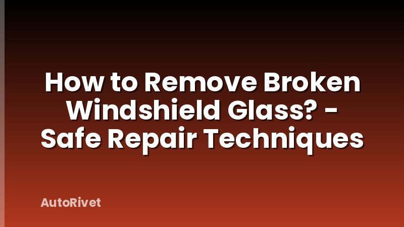 How to Remove Broken Windshield Glass? - Safe Repair Techniques