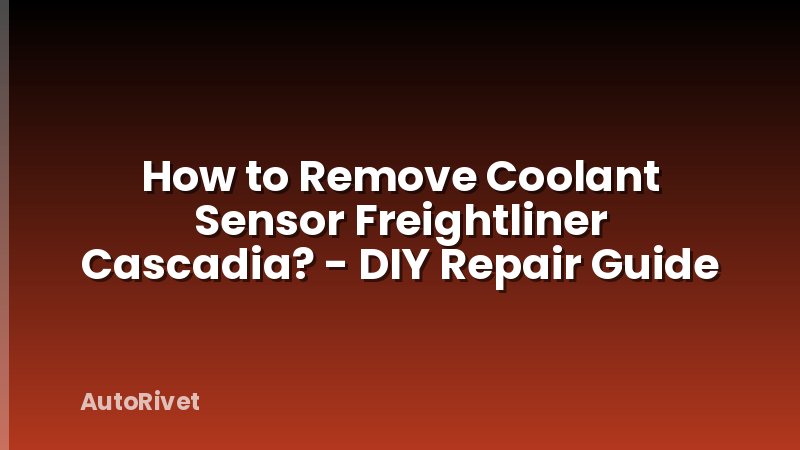 How to Remove Coolant Sensor Freightliner Cascadia? - DIY Repair Guide