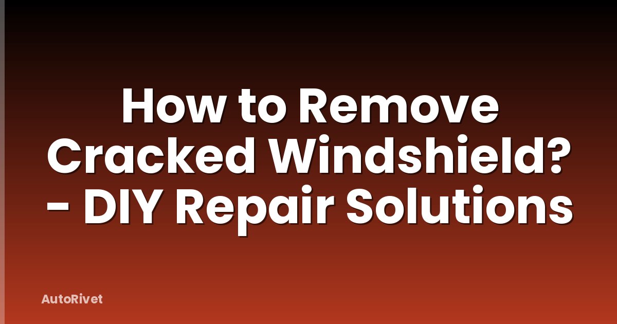 How to Remove Cracked Windshield? - DIY Repair Solutions