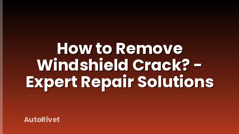 How to Remove Windshield Crack? - Expert Repair Solutions