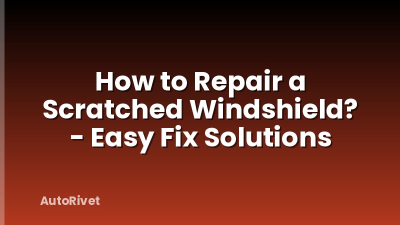 How to Repair a Scratched Windshield? - Easy Fix Solutions