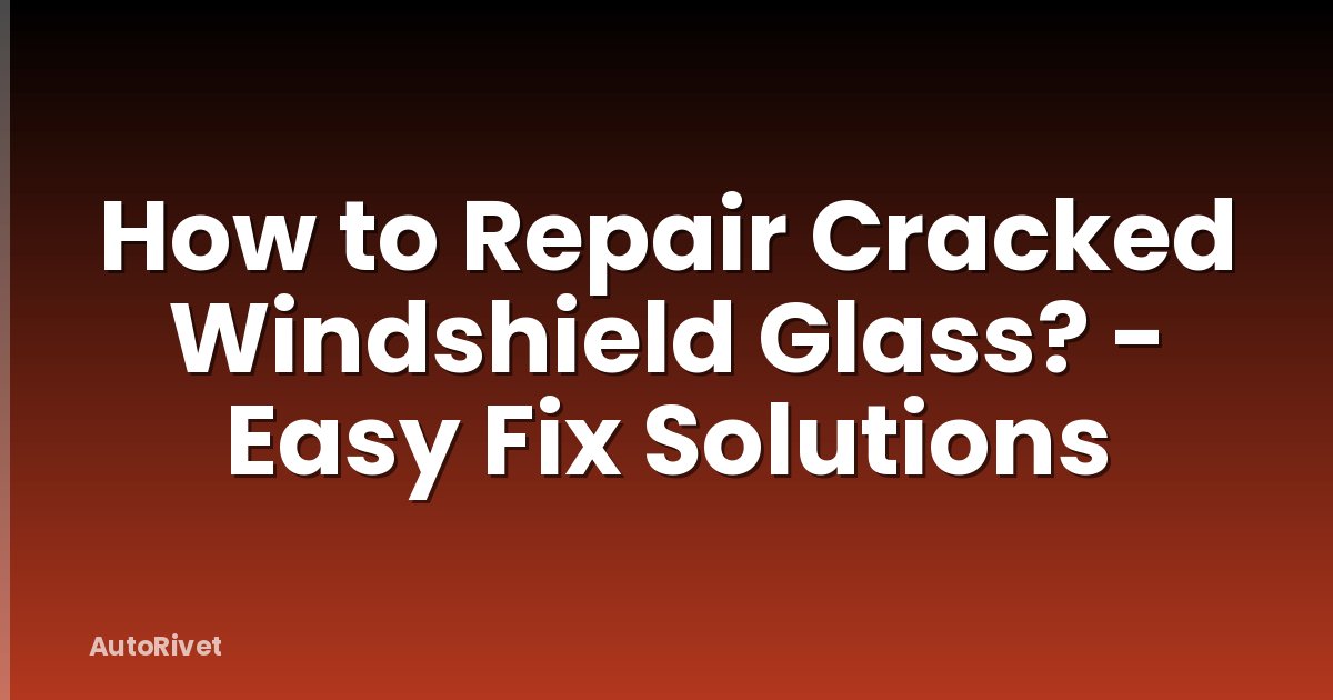 How to Repair Cracked Windshield Glass? - Easy Fix Solutions