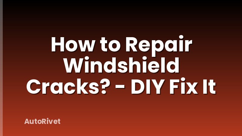 How to Repair Windshield Cracks? - DIY Fix It