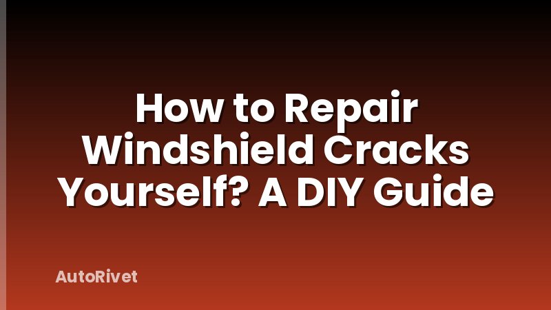 How to Repair Windshield Cracks Yourself? A DIY Guide