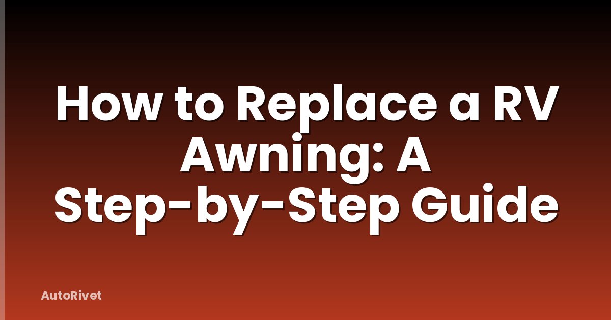 How to Replace a RV Awning: A Step-by-Step Guide