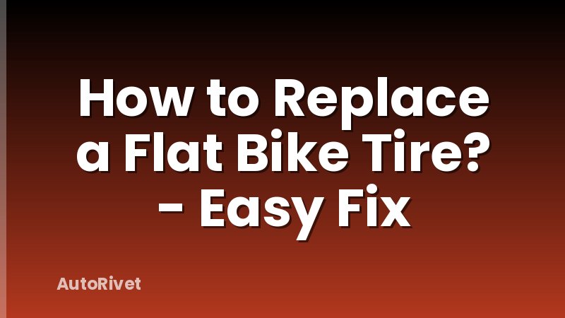 How to Replace a Flat Bike Tire? - Easy Fix