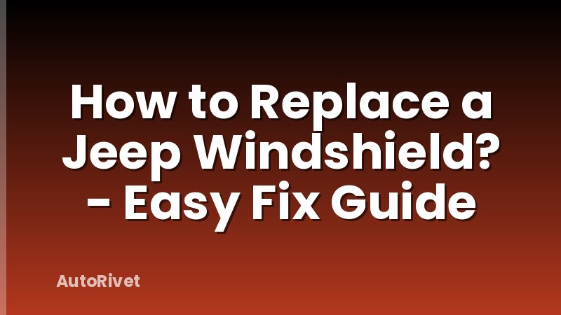 How to Replace a Jeep Windshield? - Easy Fix Guide
