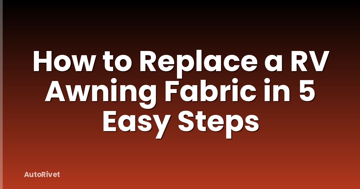 How to Replace a RV Awning Fabric in 5 Easy Steps