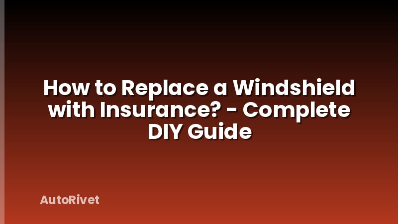 How to Replace a Windshield with Insurance? - Complete DIY Guide