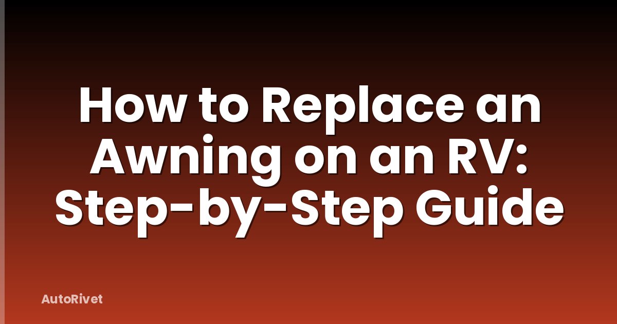 How to Replace an Awning on an RV: Step-by-Step Guide