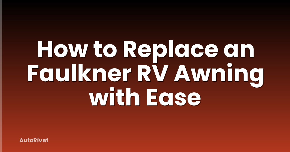 How to Replace an Faulkner RV Awning with Ease