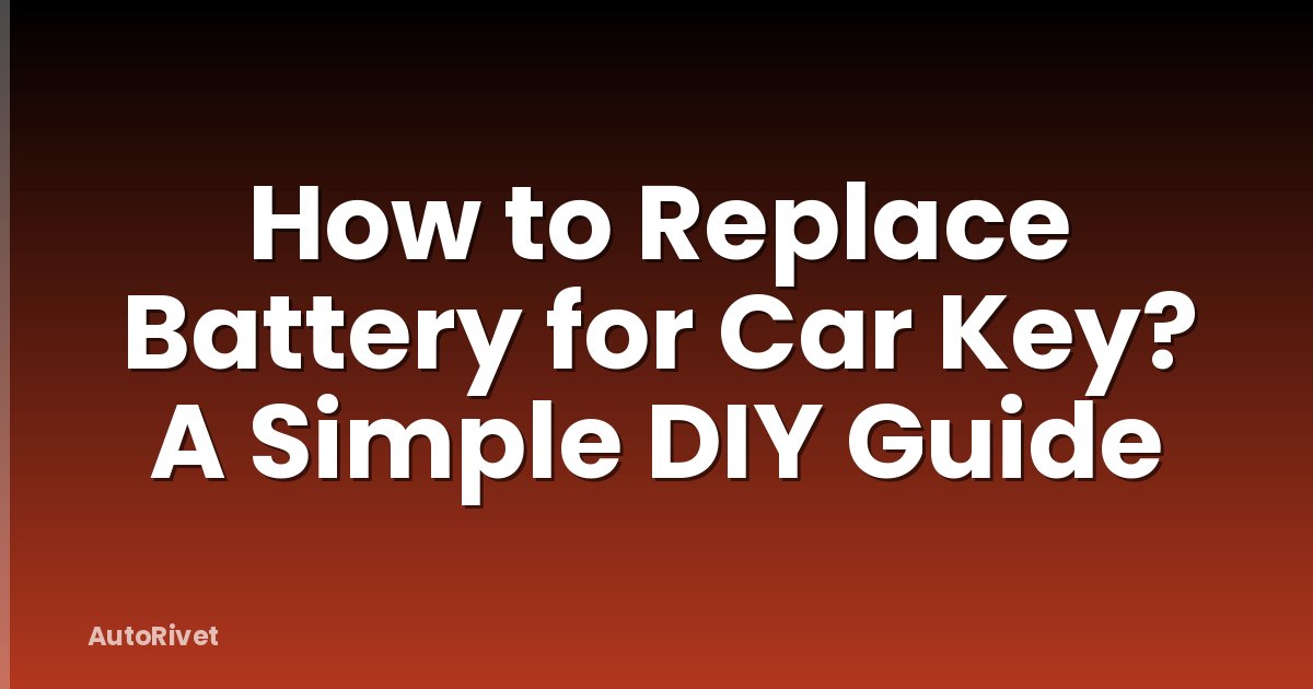 How to Replace Battery for Car Key? A Simple DIY Guide