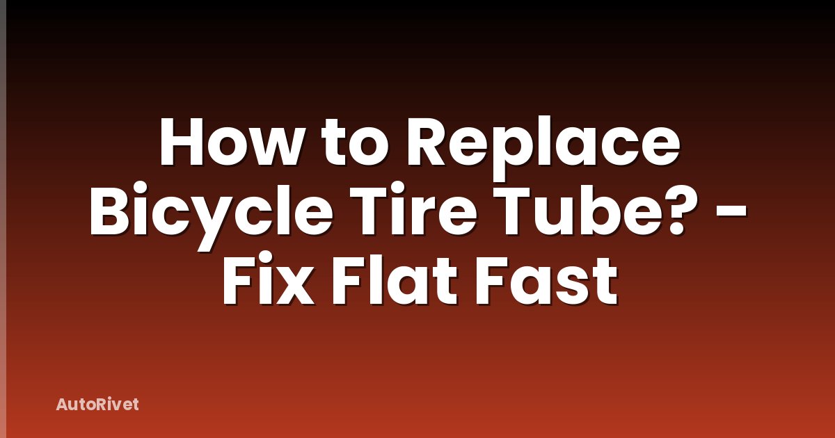 How to Replace Bicycle Tire Tube? - Fix Flat Fast