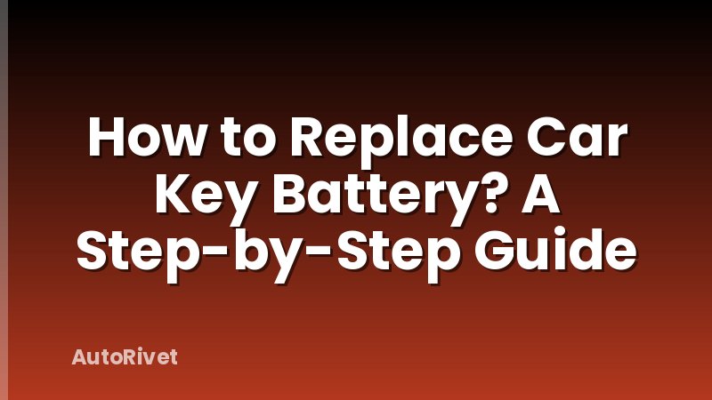 How to Replace Car Key Battery? A Step-by-Step Guide