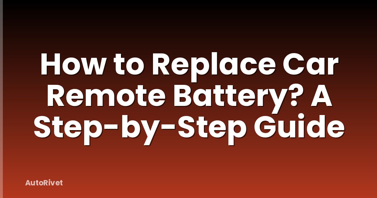 How to Replace Car Remote Battery? A Step-by-Step Guide