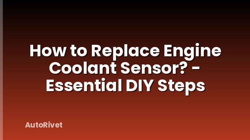 How to Replace Engine Coolant Sensor? - Essential DIY Steps