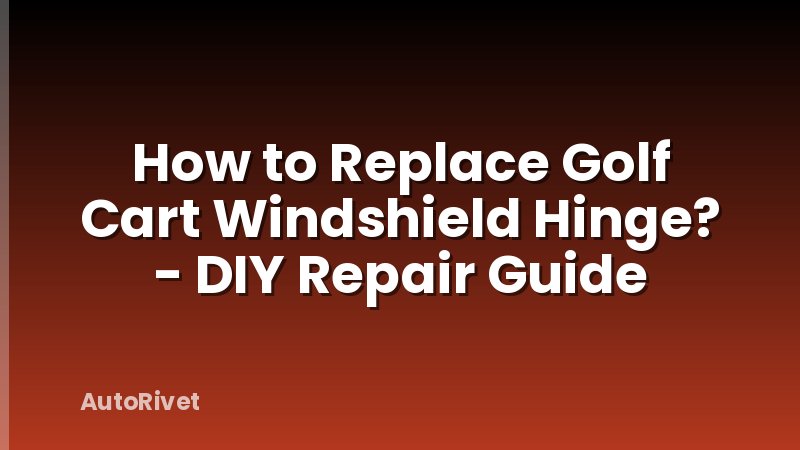 How to Replace Golf Cart Windshield Hinge? - DIY Repair Guide