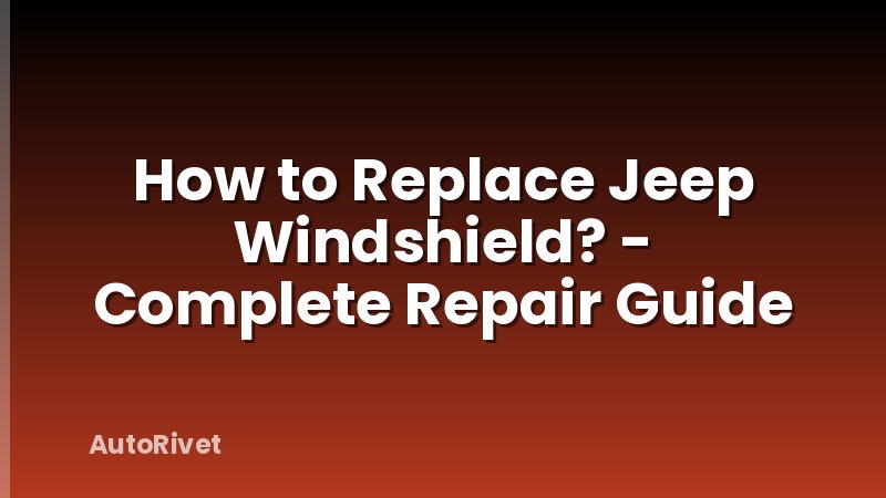 How to Replace Jeep Windshield? - Complete Repair Guide