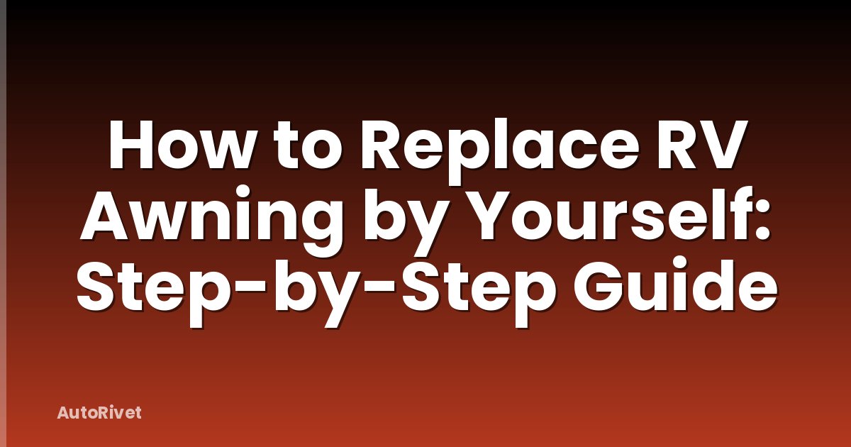How to Replace RV Awning by Yourself: Step-by-Step Guide