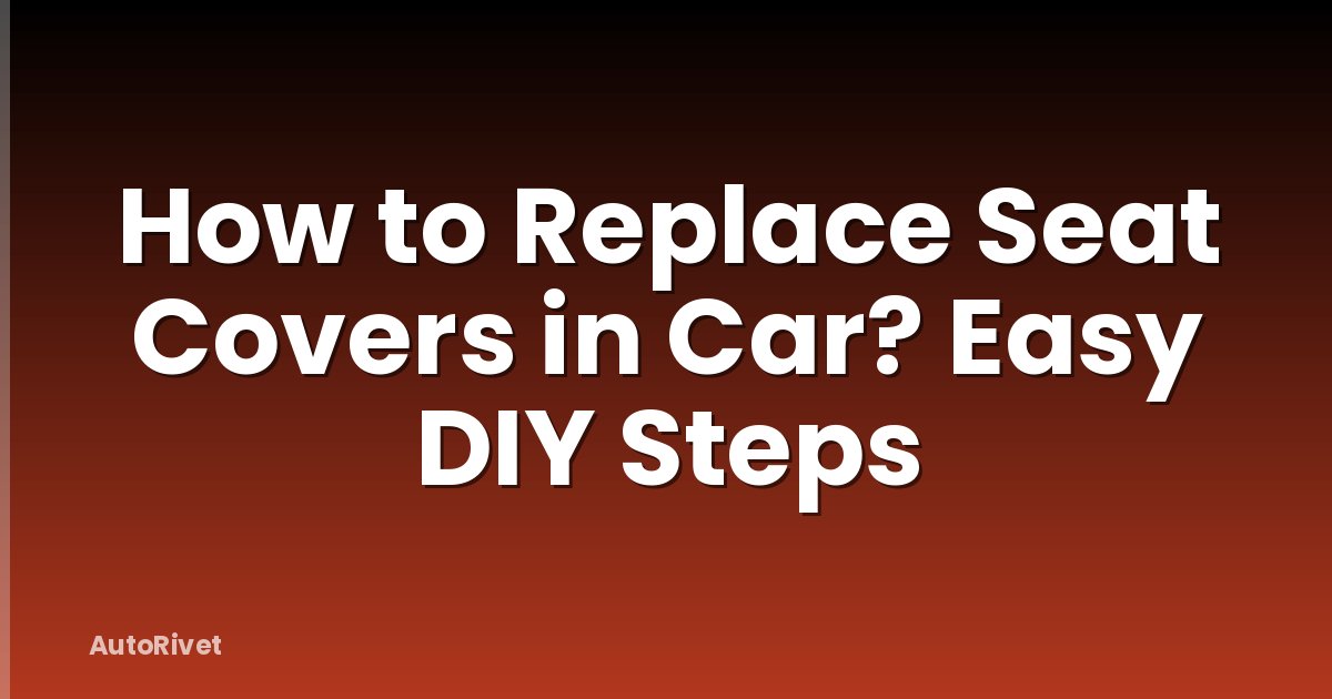 How to Replace Seat Covers in Car? Easy DIY Steps