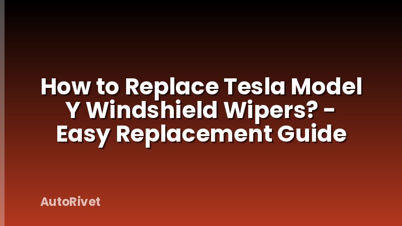 How to Replace Tesla Model Y Windshield Wipers? - Easy Replacement Guide