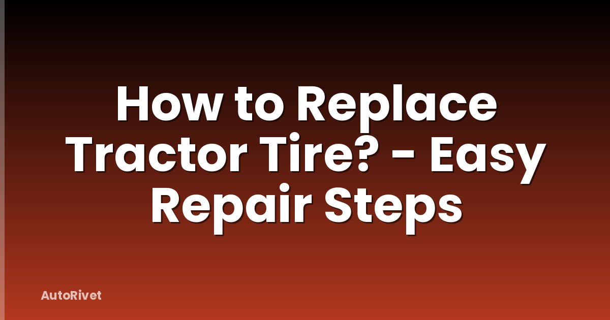 How to Replace Tractor Tire? - Easy Repair Steps