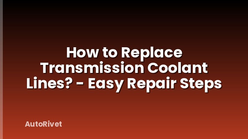 How to Replace Transmission Coolant Lines? - Easy Repair Steps