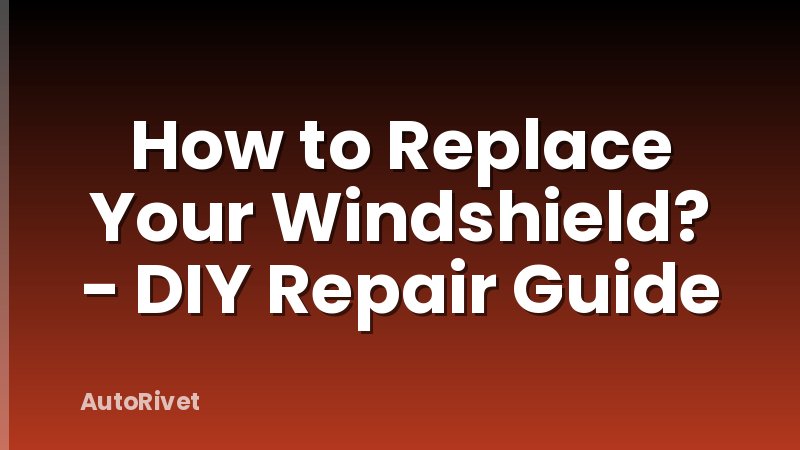 How to Replace Your Windshield? - DIY Repair Guide