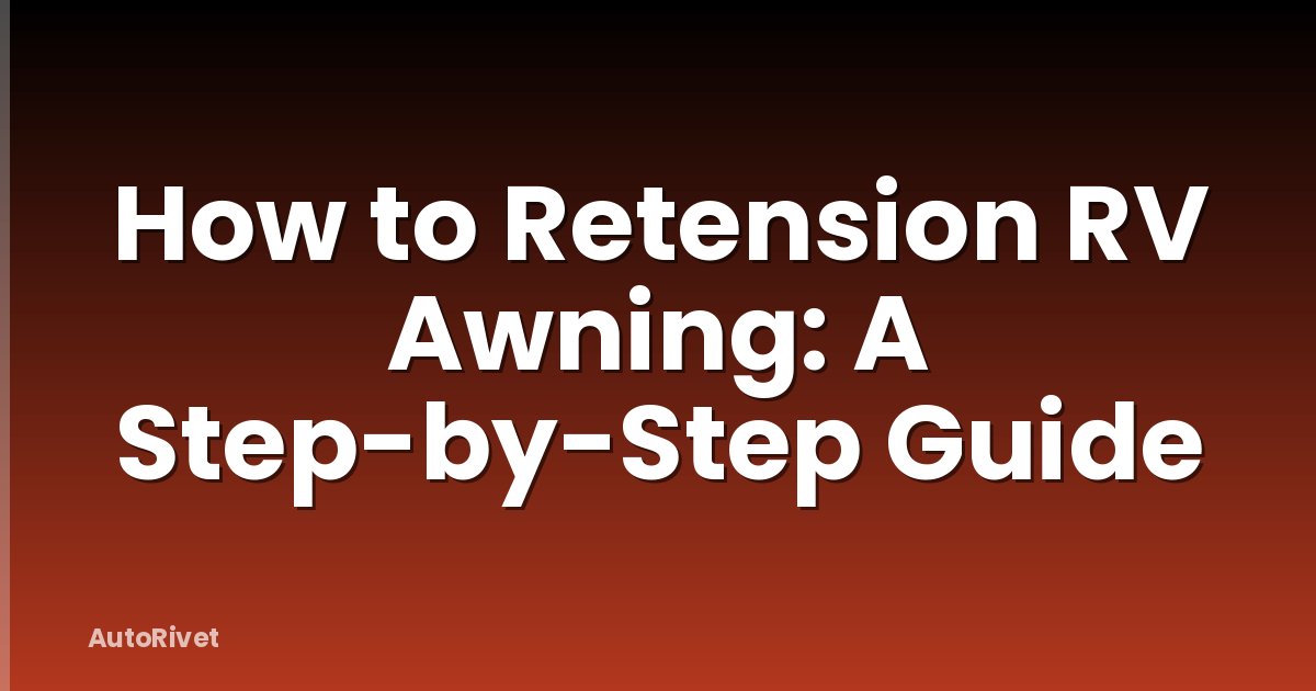 How to Retension RV Awning: A Step-by-Step Guide