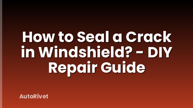 How to Seal a Crack in Windshield? - DIY Repair Guide