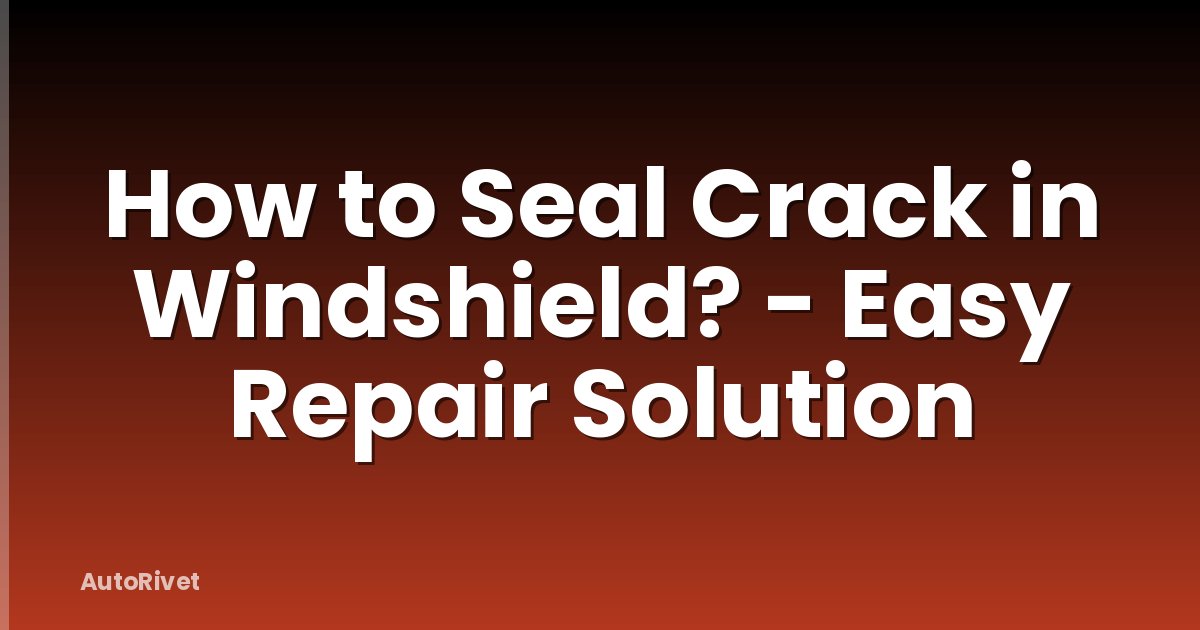 How to Seal Crack in Windshield? - Easy Repair Solution
