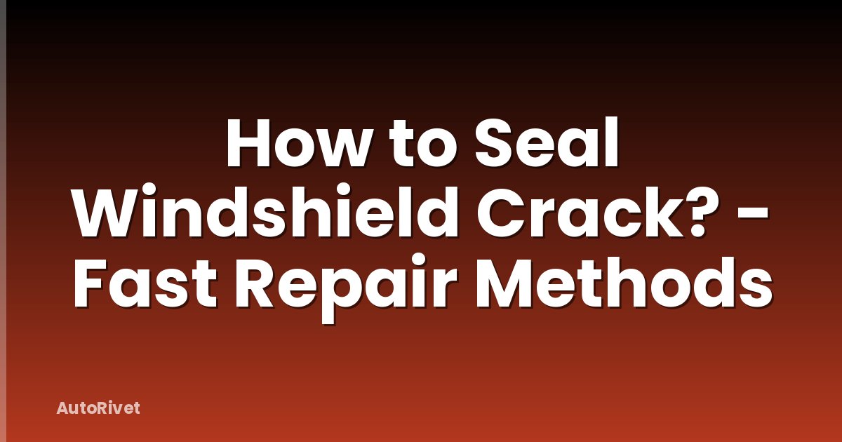 How to Seal Windshield Crack? - Fast Repair Methods