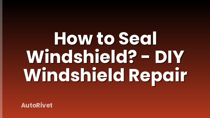How to Seal Windshield? - DIY Windshield Repair