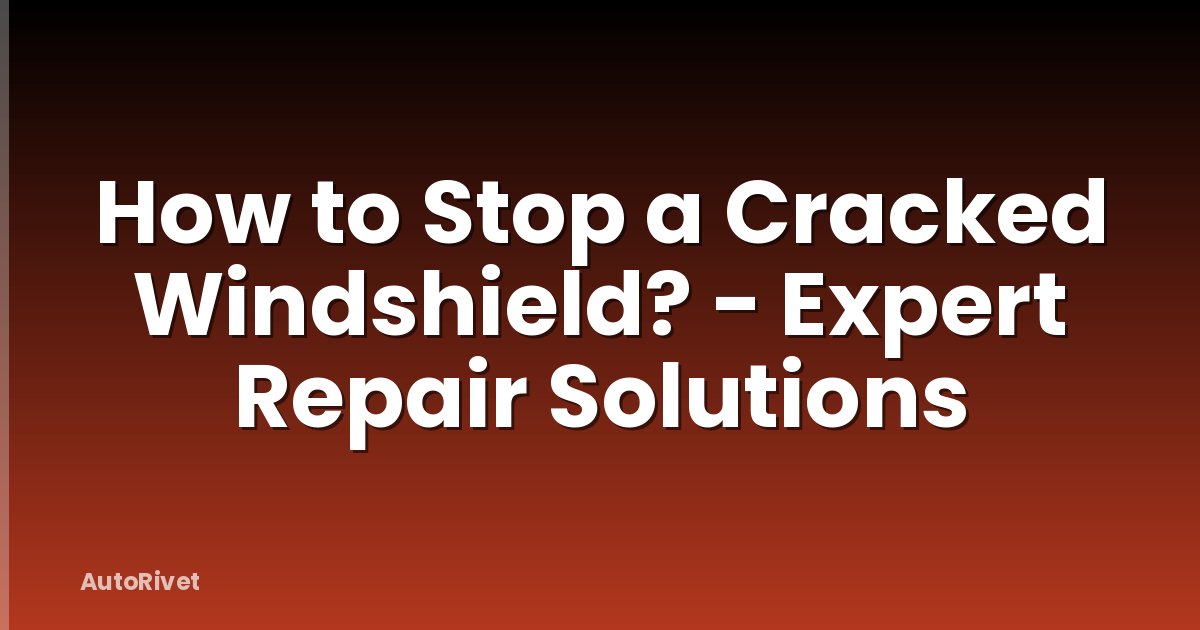 How to Stop a Cracked Windshield? - Expert Repair Solutions