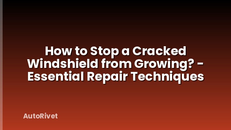 How to Stop a Cracked Windshield from Growing? - Essential Repair Techniques