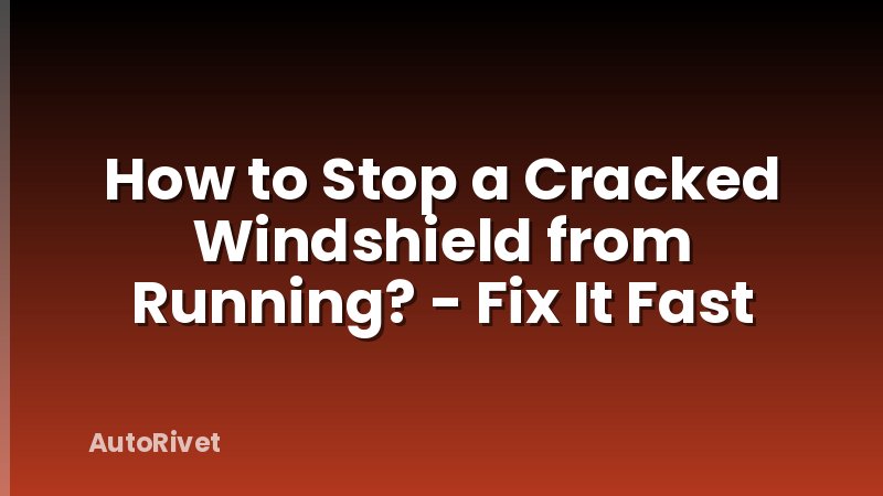 How to Stop a Cracked Windshield from Running? - Fix It Fast
