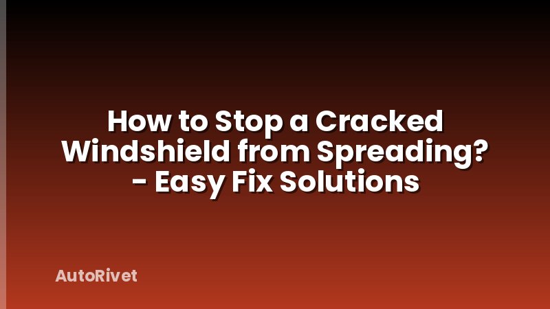 How to Stop a Cracked Windshield from Spreading? - Easy Fix Solutions