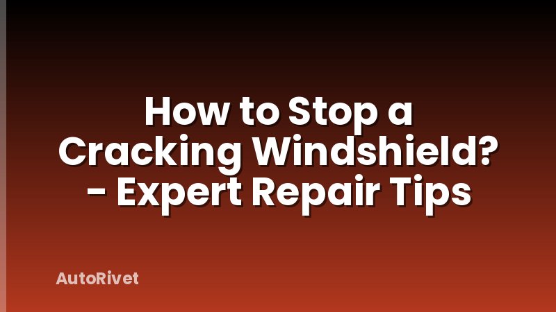 How to Stop a Cracking Windshield? - Expert Repair Tips