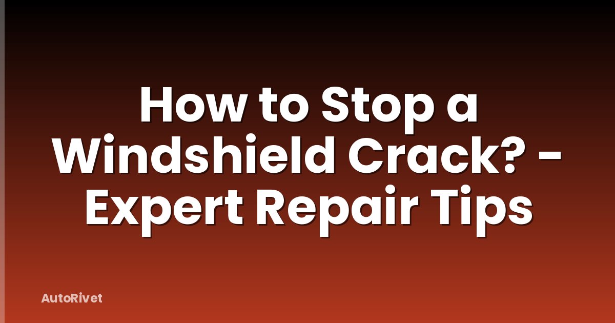 How to Stop a Windshield Crack? - Expert Repair Tips
