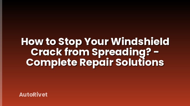How to Stop Your Windshield Crack from Spreading? - Complete Repair Solutions
