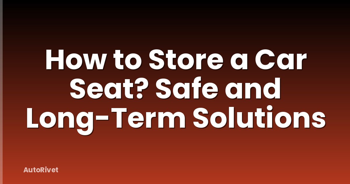How to Store a Car Seat? Safe and Long-Term Solutions