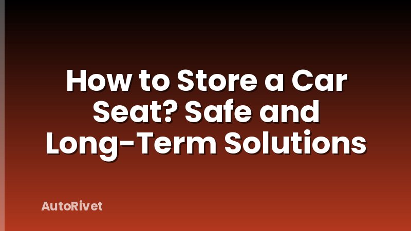 How to Store a Car Seat? Safe and Long-Term Solutions